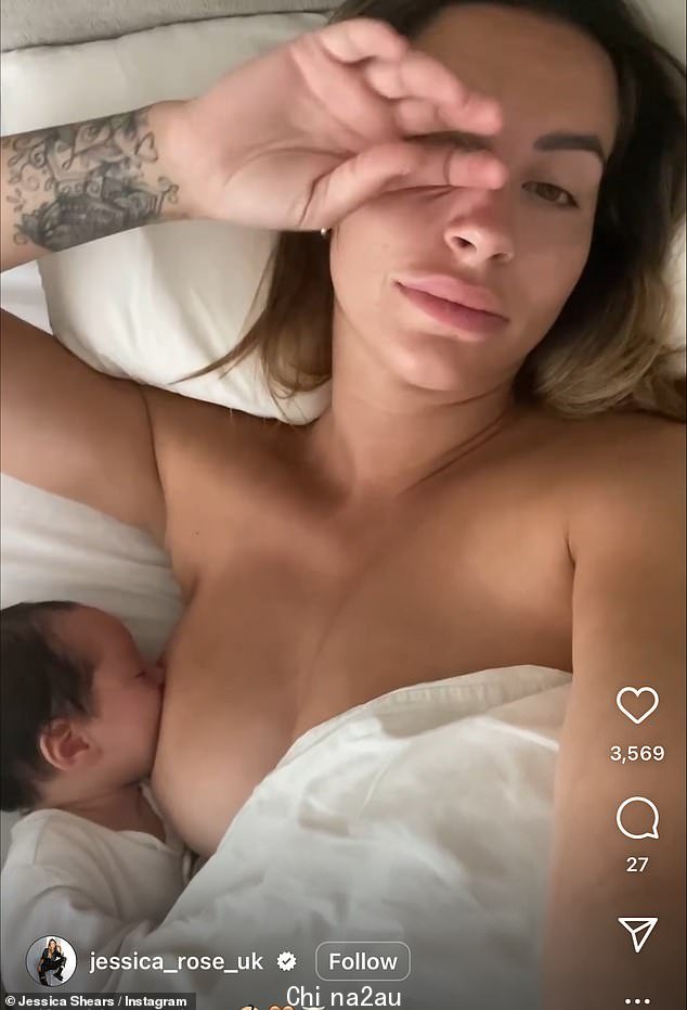 诚实:杰西卡和多姆的郊游发生在她在 Instagram 帐户上分享了一段坦率的母乳喂养视频,因为她记录了“与新生儿的生活”。