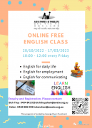 欢迎报名参加免费线上英文班和中文电脑手机班