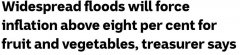 澳财长警告：洪灾将致果蔬涨价8%，季度经济增长减少0.25%（组图）