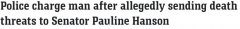 参议员韩森遭“死亡威胁”，27岁男子家中被捕！最高可判10年监禁（图）