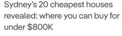 还在愁找不到便宜的房子？悉尼20个低价房产新鲜出炉，还有巨大升值潜力