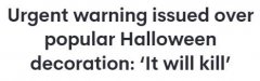 万圣节将近，澳洲热门装饰物被紧急叫停！“别再用了，会致多种动物死亡”（组图）