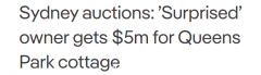 悉尼东区四居室房产$510万高价售出，1986年仅花费$16.5万购入