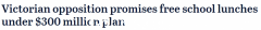 维州反对党承诺投入$3亿，为公立学校学生提供免费午餐！学前班到12年级都能享受（组图）