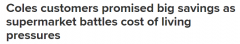 持续1个月！Coles推出省钱活动，刷Flybuys卡最高立减$10（组图）
