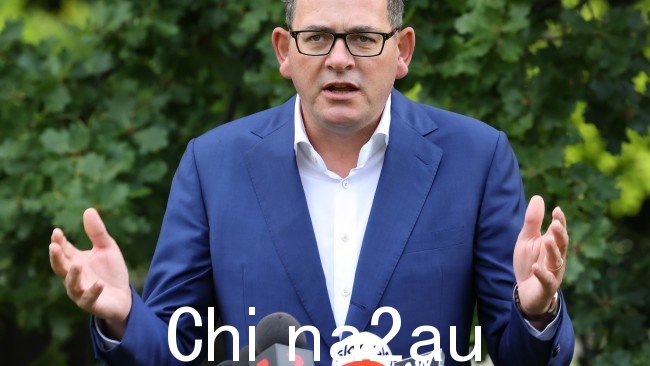 Albanese 先生和 Andrews 先生周一在墨尔本分别举行了新闻发布会,引发了不团结的问题在州和联邦一级。维多利亚。图片:Ian Currie。