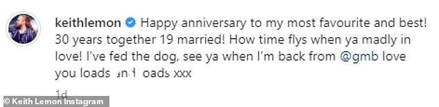 致敬：在他的 170 万粉丝面前写信给他的妻子，Celeb Juice 主持人说：“我最喜欢和最好的周年纪念快乐！'