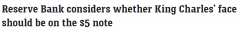 新5澳元纸币该不该改印国王头像？澳联储仍在考虑中，有组织呼吁移除英王形象（组图）