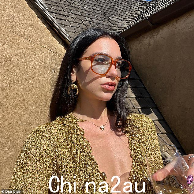 Glowing: Dua 身着金属色针织衫炫耀她令人难以置信的身材,这让她的 wa shboard abs 多亏了它几乎没有固定的样式