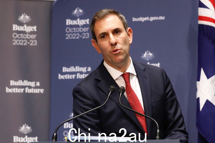 Jim Chalmers addresses the media on budget day