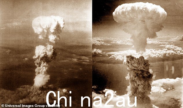 将盟军摧毁广岛(左)和长崎(右)以结束一场反对法西斯主义的世界大战,六年后约有 6000 万人丧生,这与今天俄罗斯 f 的疯狂梦想相提并论uhrer 是钻研一个独裁者的头脑