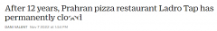 墨尔本知名披萨店永久停业！老板透露关门原因：实在招不到人（组图）