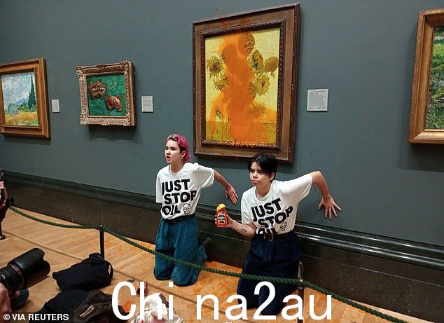 Greta 支持破坏博物馆并将自己粘在墙上的抗议者,称“公民不服从......是我们必须开始接受的事情”