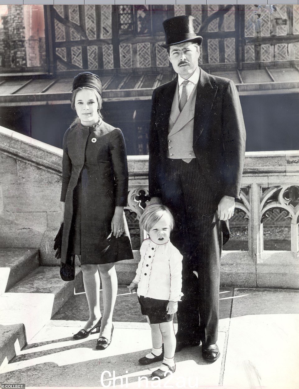 Lord 和 Lady Lucan 和他们当时三岁的儿子 George,取自 Lucan 夫人的相册