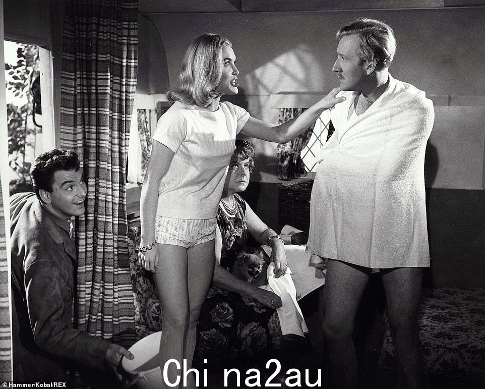 鲍勃·蒙霍斯e、Shirley Eaton、Irene Handl 和 Leslie Phillips 与 Lulu 共度周末,导演 Carstairs John Paddy