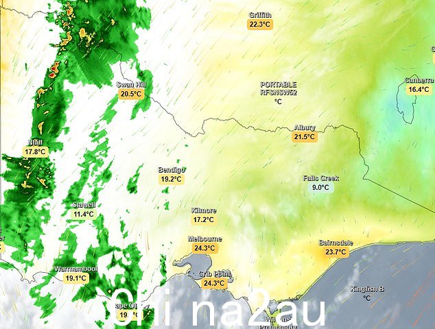 气象局高级预报员Rohan Smyth表示,低压系统可能会在强降雨中覆盖维多利亚州北部地区,同时威胁龙卷风