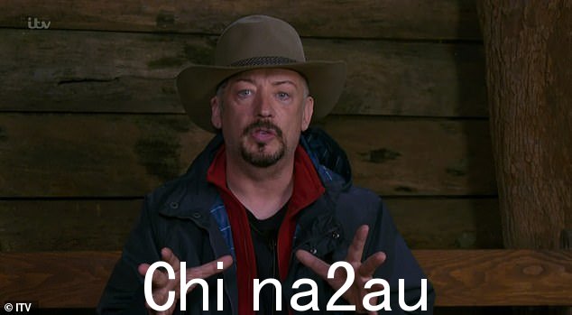 Tension: 最近在 I'm A Celebrity 中看到男孩乔治对夏琳负责烹饪的事感到恼火,导致她将自己的“控制”打上烙印