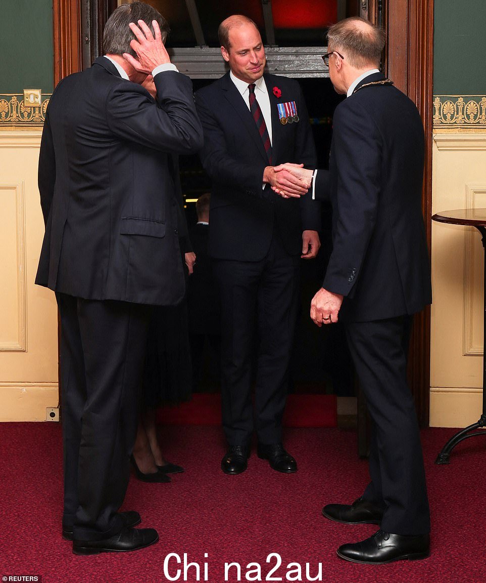 王子和王子加入了查尔斯和卡米拉威尔士党卫军纪念军人和妇女的服务和牺牲