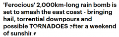 超级风暴袭击澳洲！降雨带达2000公里，“妖风”以每小时100公里的速度席卷市区，数万户家庭断电（视频/照片）