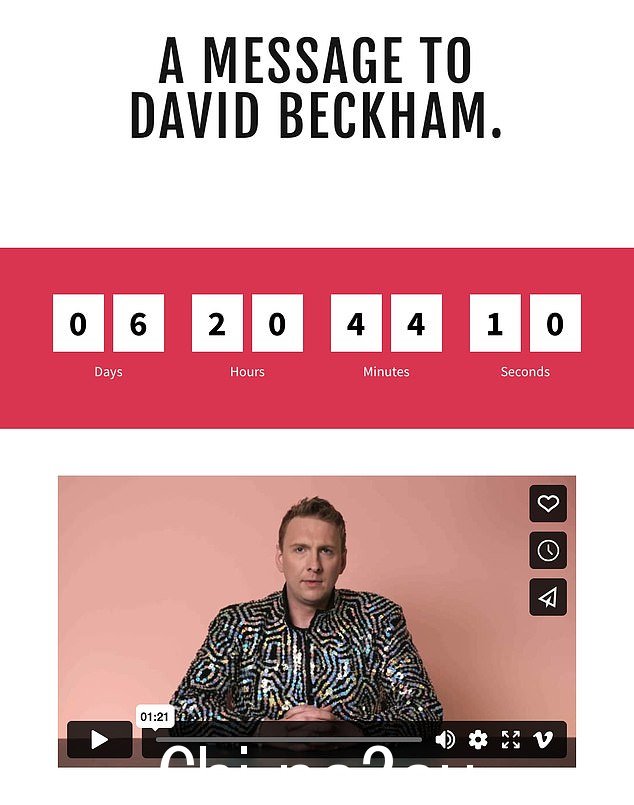 Lycett 先生甚至创建了一个新网站,'benderslikebeckham',他计划在该网站上直播自己撕钱,除非贝克汉姆退出交易