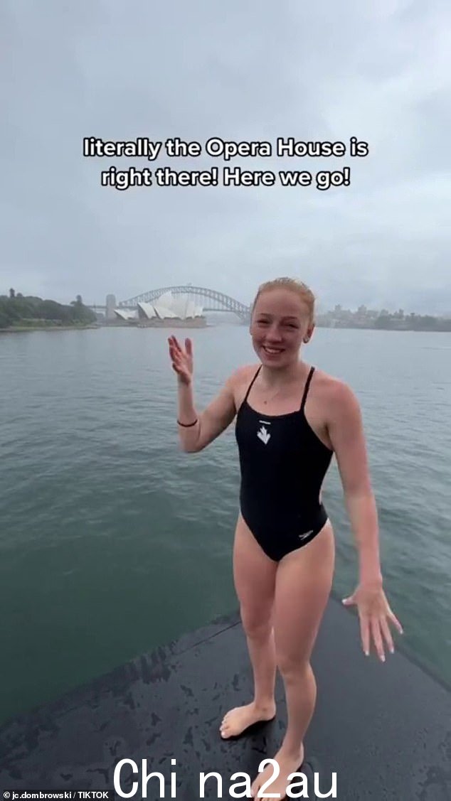 他第一次分享了一名职业潜水员在悉尼港游泳时拍摄自己的镜头