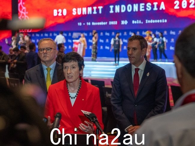 澳大利亚商业委员会首席执行官詹妮弗韦斯塔科特对总理与中国的“巨大重置”表示欢迎。图片:Twitter/AlboMP