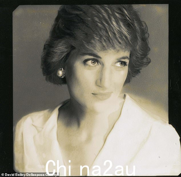 戴安娜王妃 - 照片中 27 岁 - 由 David Bailey 于 1988 年拍摄。宝丽来是这位艺术家在伦敦 Dellasposa 画廊举办的新展览的一部分。
