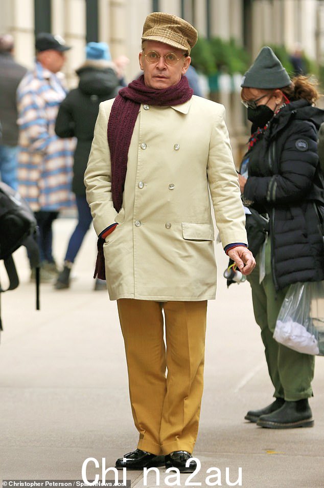 In character: SAG Award winner Tom Hollander is playing Truman Capote and reported to shave his head to better create the contributional writer