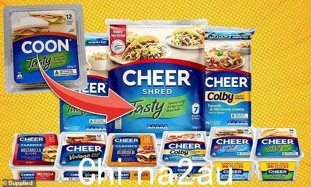 Coon cheese 通过一则广告宣布更名为 Cheer(如图),但 16 个月后它裁员 75 人