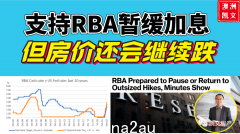 支持RBA暂缓加息，但房价将继续下跌[Kevin Fangguan 200]