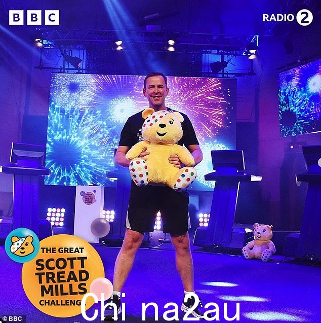 Pudsey!许多 Radio 2 节目也将与 Scott 一起播出,Sara Cox 将展示她的 Drivetime 节目,Zoe Ball 将通过她的早餐节目让他精神焕发