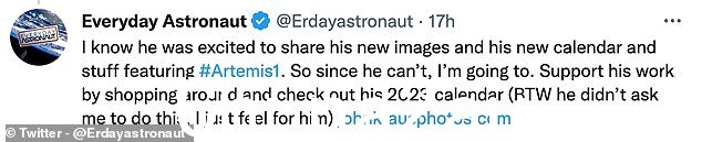 Kraus 先生尚未发布有关禁令的推文,但火箭爱好者 Tim Dodd 的另一个帐户 @Erdayastronaut 详细说明了发生的事情(如图)