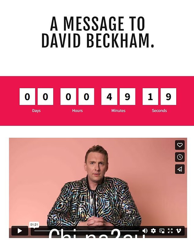 Lycett 先生甚至创建了一个新网站,'benderslikeBeckham',他计划在该网站上直播自己撕碎钱,除非贝克汉姆退出交易