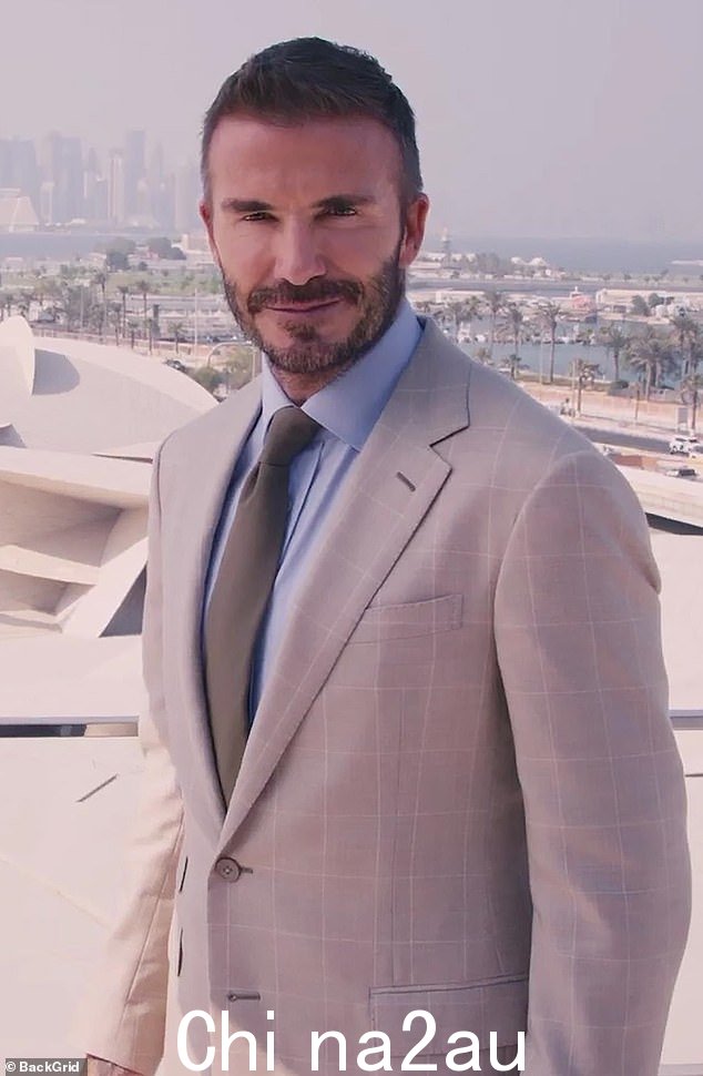 David Beckham,图为卡塔尔,据报道与该国签订了价值 1000 万英镑的宣传合同