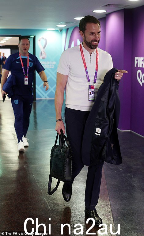 Gareth Southgate,英格兰队主教练,抵达体育场