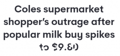 澳洲妹子在Coles买了a2牛奶，被价格惊呆了！直白：这不正常（合影）