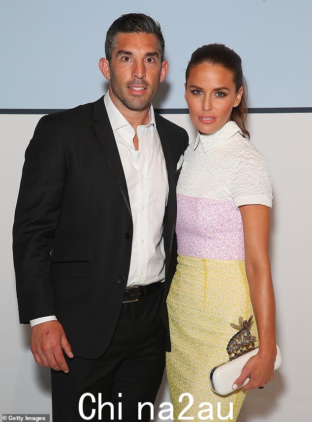 Jodi 曾在 2012 年至 2015 年间与前 NRL 明星 Braith Anasta(左)结婚。这对前夫妇是 8 岁女儿 Aleeia 的父母
