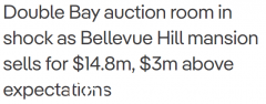 “价格惊四”！悉尼东郊六居室精致豪宅以1480万元成交，高出指导价300万元（图）