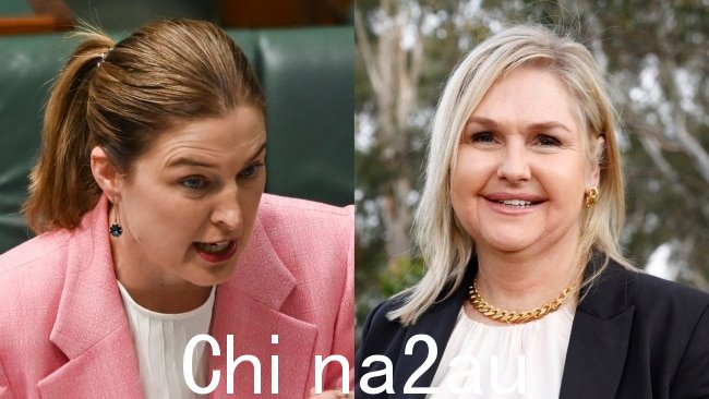 小企业部长 Julie Collins(左)在被问及工党是否故意隐瞒休斯议员 Jenny Ware(右)的成本时否认了错误计算。图片:NCA Newswire