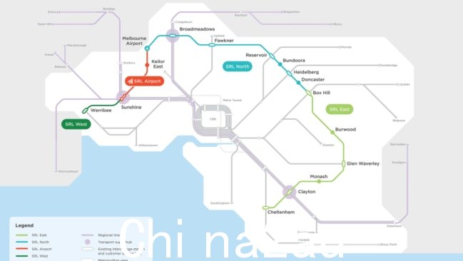 郊区铁路环线的第一阶段将连接 Cheltenham 和 Box Hill 的郊区, 在政府建设机场铁路线之前。图片:维多利亚州政府