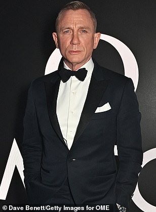 Dashing: The Bond star cut a smart figure