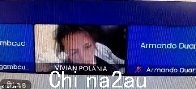 哥伦比亚人 Vivian Polania 在一名与会者警告她正在拍摄她的内衣后关闭了她的笔记本电脑相机,但 33 秒的视频随后传播开来
