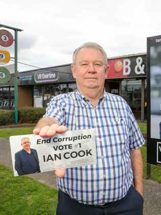 Ian Cook 在总理席位上开展了一场反腐败运动Mulgrave over