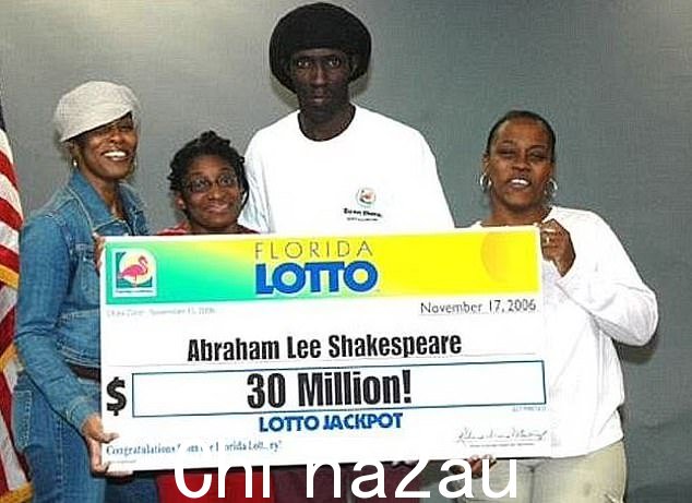Abraham Shakespeare,来自佛罗里达州,在赢得 3000 万英镑后中了大奖,但当他神秘失踪并随后被发现死亡时,他的运气用完了(2006 年拍摄)