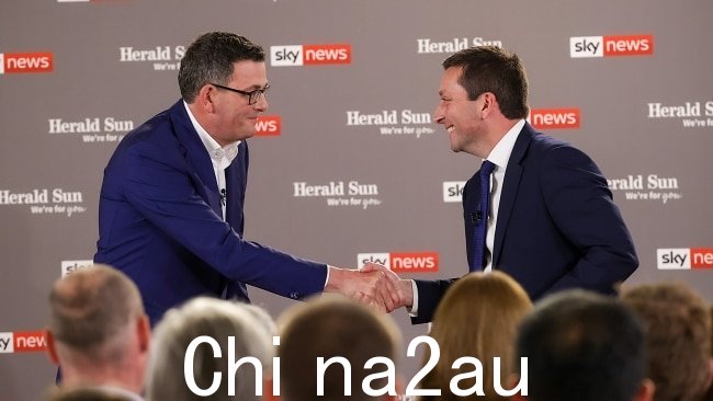 在竞选活动的最后一天,州长宣布工党和联盟党之间的“选择再清楚不过了”,而反对党领袖马修盖伊警告选民反对周日的“丹尼尔·安德鲁斯宿醉”。图片:Ian Currie