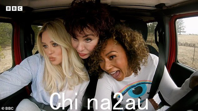 Emily Atack、Ruby Wax 和 Melanie Brown(从左到右)出现在开拓者:落基山公路旅行