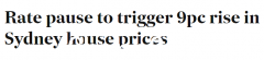房市或将迎来明年春天？若央行暂缓加息 2023年悉尼房价最多反弹9%（图）