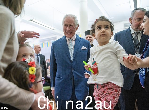 查理三世国王今天下午在伦敦参观乌克兰教堂
