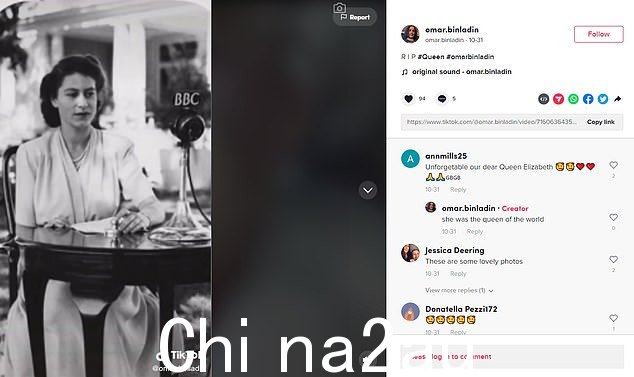 奥马尔瓦nts 住在英国并正在申请签证,在她今年早些时候去世后在他的 TikTok 页面上上传了一段视频致敬女王