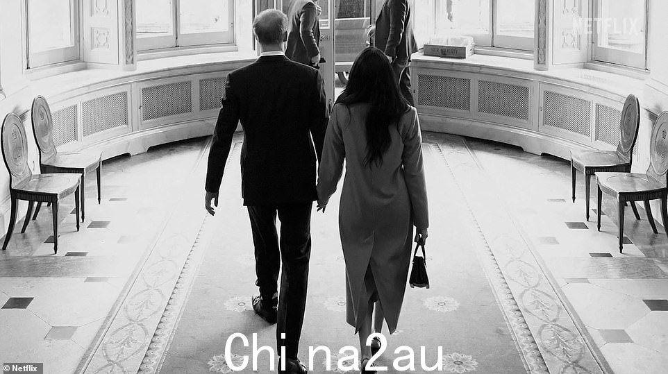 另一张之前未公开的照片显示了公爵和公爵夫人在 2020 年 3 月 5 日的告别之旅中。虽然不清楚这张照片是在哪里拍摄的,但有人看到梅根在独家的戈林酒店那天。据了解,这对夫妇在酒店享用私人午餐,但没有住在那里。她穿着一件驼色大衣和 615 英镑的 Aquazzura 黑色高跟鞋